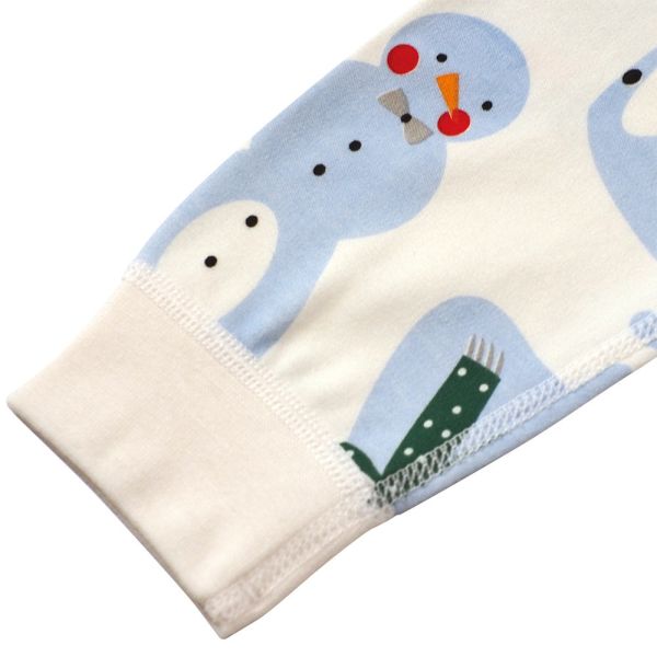 有機棉連身衣-雪人 有機棉,秋冬寶寶衣,寶寶睡衣,一件式,嬰兒睡衣,台灣製造敏感肌衣服,透氣衣物,天然有機棉