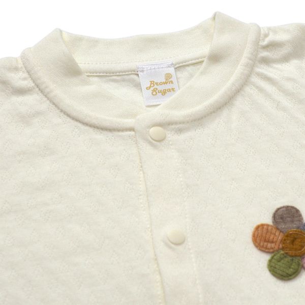 有機棉連身衣-小花 有機棉,秋冬寶寶衣,寶寶睡衣,一件式,嬰兒睡衣,台灣製造敏感肌衣服,透氣衣物,天然有機棉