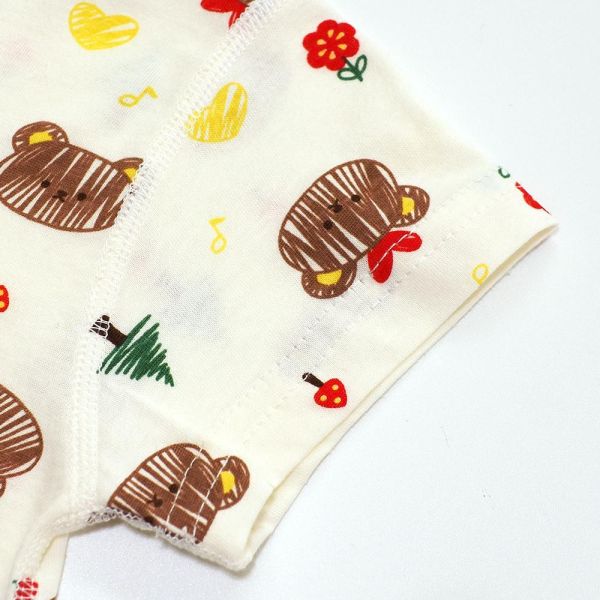 有機棉短袖連身衣-小花熊 有機棉短袖連身衣,小花熊,100%有機棉,台灣製童裝,環保印染,嬰兒包屁衣,親膚嬰兒服,寶寶夏日服飾