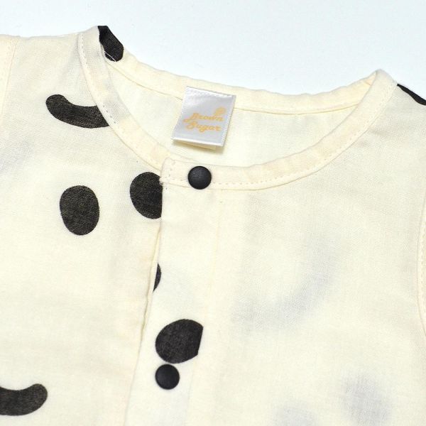 有機棉無袖連身衣-點點塗鴉 有機棉,嬰兒連身衣,寶寶衣服,無袖連身衣,台灣製童裝,有機棉童裝,環保印染,親膚材質,嬰幼兒服飾,有機棉連身衣