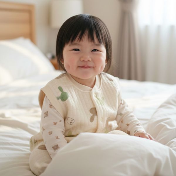 有機棉鋪棉背心-冰棒兔兔 秋冬寶寶衣,寶寶保暖衣,嬰兒長袖連身衣,有機棉寶寶衣,新生兒厚棉服,嬰兒外出服,秋冬嬰兒服飾,台灣製嬰兒衣,保暖和尚服