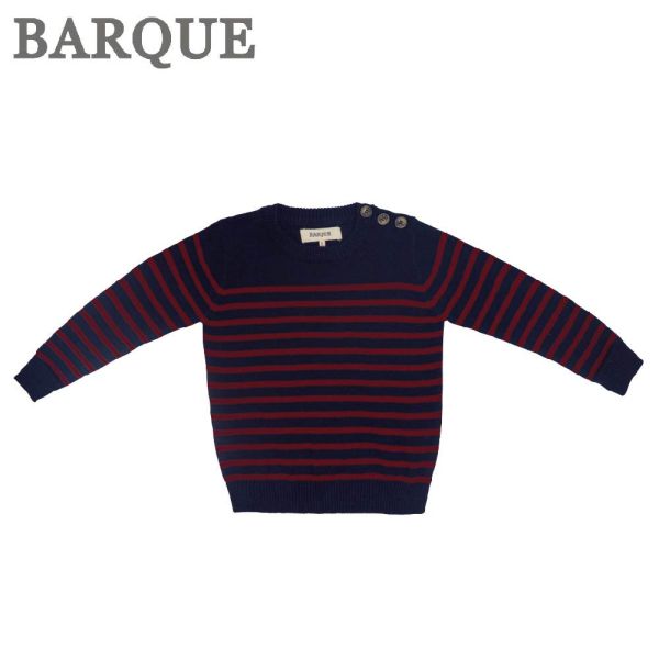 Breton Stripe Sweater - Blue&Red BARQUE,針織衫,嬰兒針織,幼兒針織,針織衣,毛衣,保暖上衣