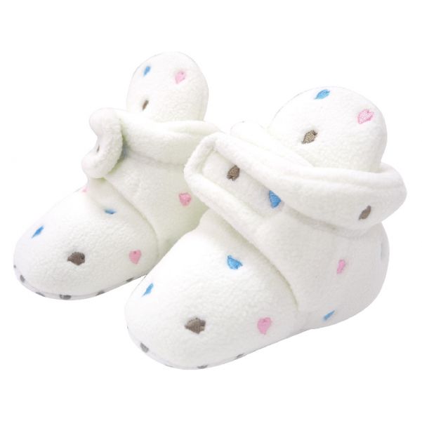 嬰兒保暖鞋-彩色愛心 極致保暖,對抗寒冬,親膚柔軟,可愛花色,溫暖紮實,穿脫方便,照顧寶寶