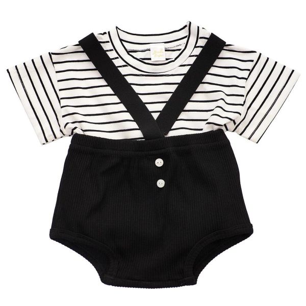 純棉吊帶褲T恤套裝 純棉吊帶褲T恤套裝,寶寶套裝,嬰兒服飾,純棉童裝,純棉吊帶褲,條紋T恤,環保印染,男寶寶衣服,寶寶純棉服飾