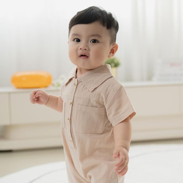 純棉工作服連身衣 純棉工作服連身衣,男寶包屁衣,工裝連身衣,100%純棉,嬰兒外出服,環保印染,寶寶穿搭,質感童裝