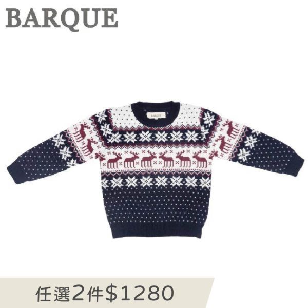 Holiday Reindeer Sweater BARQUE,針織衫,嬰兒針織,幼兒針織,針織衣,毛衣,保暖上衣