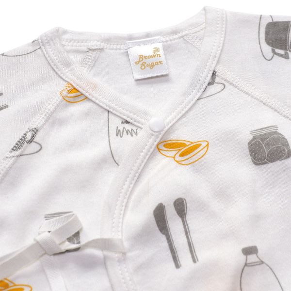 新生兒有機棉和尚服-牛奶瓶 有機棉,台灣製,新生兒,和尚服,紗布衣,肚衣,親生兒服飾,0-6個月,純棉,透氣寶寶衣