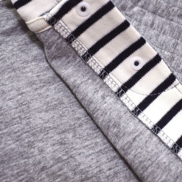 有機棉鋪棉連帽斗篷-灰色 秋冬寶寶衣,寶寶保暖衣,嬰兒長袖連身衣,有機棉寶寶衣,新生兒厚棉服,嬰兒外出服,秋冬嬰兒服飾,台灣製嬰兒衣,保暖和尚服