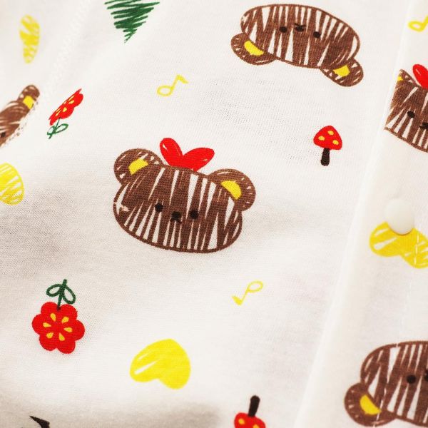 有機棉短袖連身衣-小花熊 有機棉短袖連身衣,小花熊,100%有機棉,台灣製童裝,環保印染,嬰兒包屁衣,親膚嬰兒服,寶寶夏日服飾