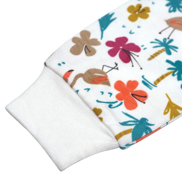 純棉排扣式長袖連身衣-繽紛花園 秋冬寶寶衣,寶寶保暖衣,嬰兒長袖連身衣,有機棉寶寶衣,新生兒厚棉服,嬰兒外出服,秋冬嬰兒服飾,台灣製嬰兒衣,保暖和尚服