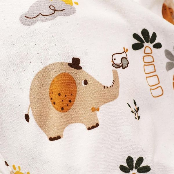 薄棉家居服-可愛大象 薄棉家居服,嬰兒背心短褲套裝,大象家居服,台灣製童裝,純棉嬰兒服,透氣居家服,環保印染