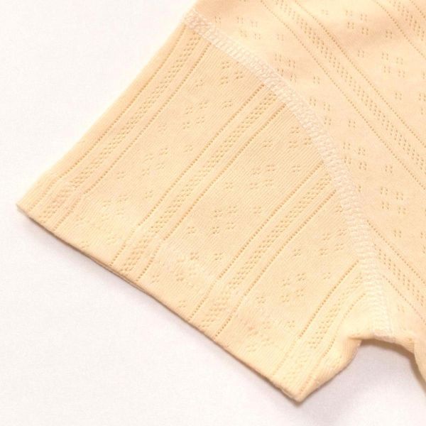 有機棉短袖連身衣-可愛小兔(米) 有機棉短袖連身衣,可愛小兔,100%有機棉,台灣製童裝,環保印染,嬰兒親膚衣物,包屁衣,寶寶外出服