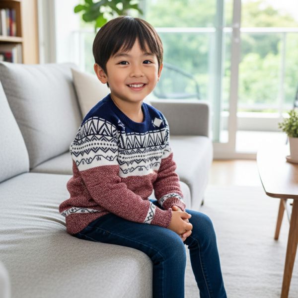 Nordic Crewneck Sweater BARQUE,針織衫,嬰兒針織,幼兒針織,針織衣,毛衣,保暖上衣
