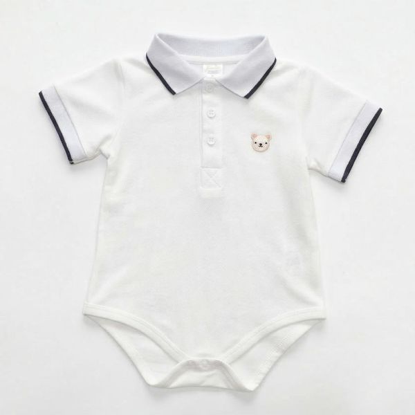 純棉包屁衣-Polo小熊 純棉,涼爽透氣,親膚,異位性皮膚炎,嬰幼兒,包屁衣,敏感肌,過敏