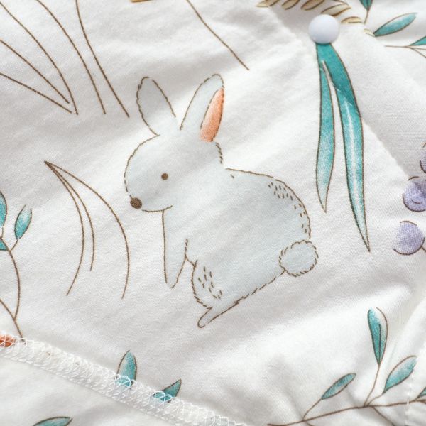 有機棉夾棉連身衣-松鼠小兔 秋冬寶寶衣,寶寶保暖衣,嬰兒長袖連身衣,有機棉寶寶衣,新生兒厚棉服,嬰兒外出服,秋冬嬰兒服飾,台灣製嬰兒衣,保暖和尚服