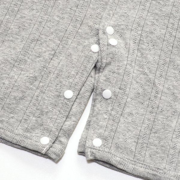 有機棉短袖連身衣-可愛小兔(灰) 有機棉短袖連身衣,可愛小兔,100%有機棉,台灣製童裝,環保印染,嬰兒親膚衣物,包屁衣,寶寶外出服