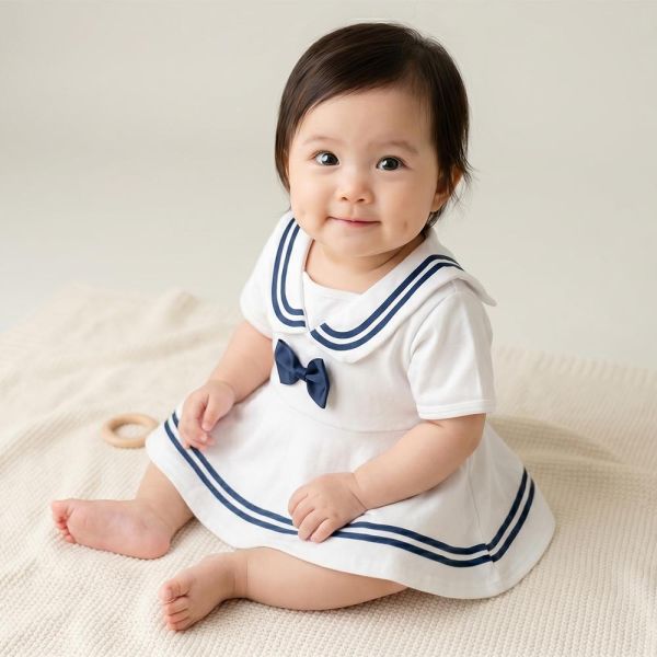 純棉包屁衣-可愛水手服 水手服包屁衣,嬰兒連身衣,100%純棉,MIT童裝,海軍風童裝,環保印染,寶寶衣服,造型包屁衣,台灣製童裝,水手包屁衣