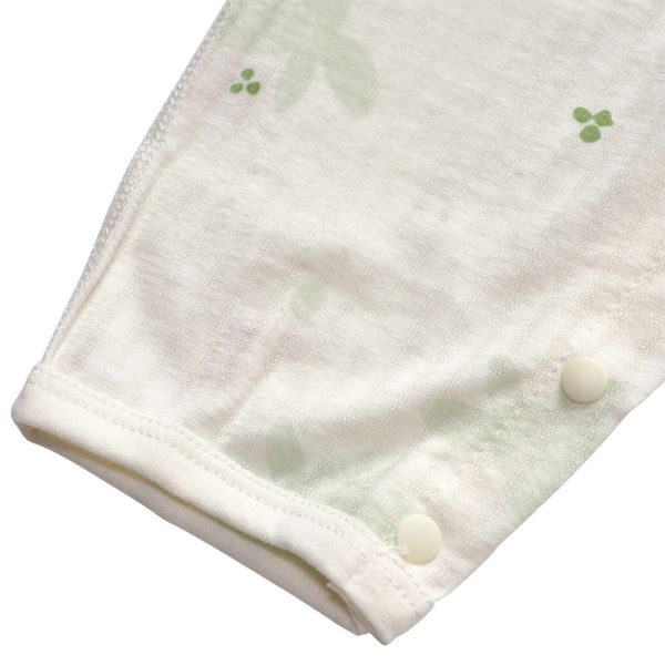 有機棉排扣式長袖連身衣(薄款)-花園兔兔 秋冬寶寶衣,寶寶保暖衣,嬰兒長袖連身衣,有機棉寶寶衣,新生兒厚棉服,嬰兒外出服,秋冬嬰兒服飾,台灣製嬰兒衣,保暖和尚服