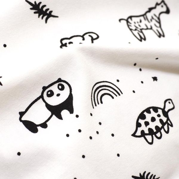 薄棉短袖連身衣-塗鴉動物 薄棉短袖連身衣,紅蘿蔔小兔,100%純棉,台灣製童裝,環保印染,嬰兒棉質衣物,透氣連身衣,寶寶夏日服飾