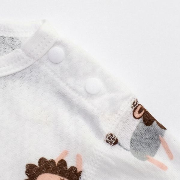 竹節棉短袖包屁衣-動物園 竹節棉包屁衣,竹纖維童裝,台灣製包屁衣,涼感嬰兒服,抗菌包屁衣,環保印染,動物園包屁衣