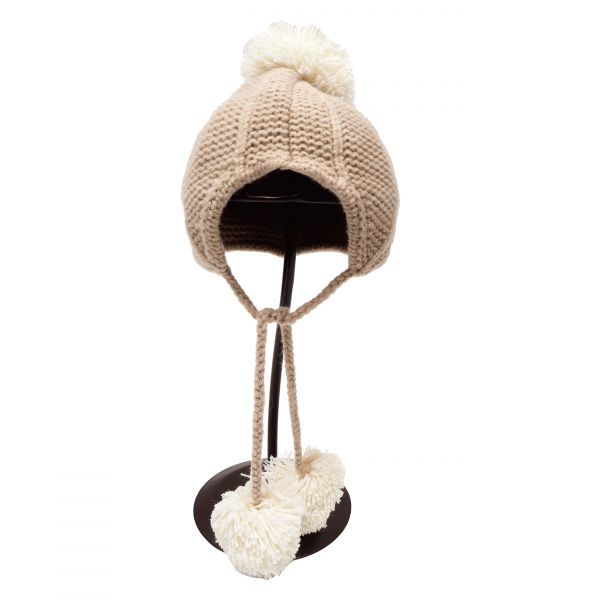 手工有機棉線帽-可愛毛球 帽子,嬰兒帽,防曬帽,寶寶帽,台灣製造,帽,BABY帽,寶寶帽,保暖帽