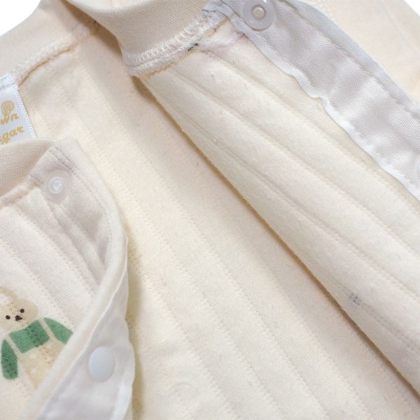 有機棉鋪棉背心-兔兔先生 秋冬寶寶衣,寶寶保暖衣,嬰兒長袖連身衣,有機棉寶寶衣,新生兒厚棉服,嬰兒外出服,秋冬嬰兒服飾,台灣製嬰兒衣,保暖和尚服