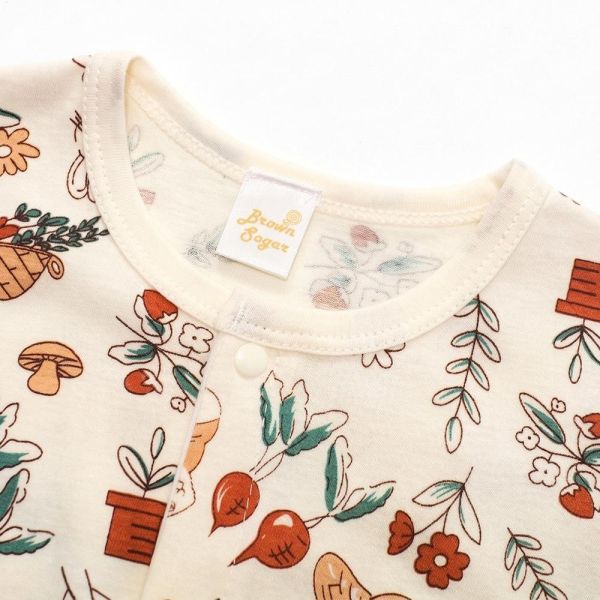 薄棉短袖連身衣-紅蘿蔔小兔 薄棉短袖連身衣,紅蘿蔔小兔,100%純棉,台灣製童裝,環保印染,嬰兒棉質衣物,透氣連身衣,寶寶夏日服飾