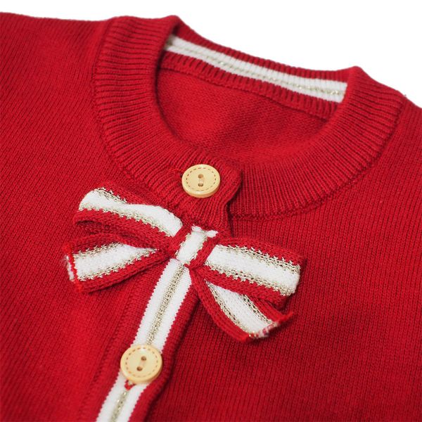 針織連身衣-紅色領結 寶寶連身衣,嬰兒包屁衣,針織童裝,紅色連身褲,寶寶過年衣服,男嬰紳士服,嬰幼兒保暖衣物,條紋領結童裝,滿月禮物推薦,兒童針織衫,嬰兒紅色套裝,寶寶節慶穿搭,嬰兒開襟連身衣