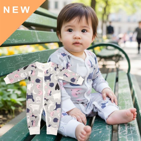 純棉排扣式長袖連身衣-愛心貓頭鷹 秋冬寶寶衣,寶寶保暖衣,嬰兒長袖連身衣,有機棉寶寶衣,新生兒厚棉服,嬰兒外出服,秋冬嬰兒服飾,台灣製嬰兒衣,保暖和尚服