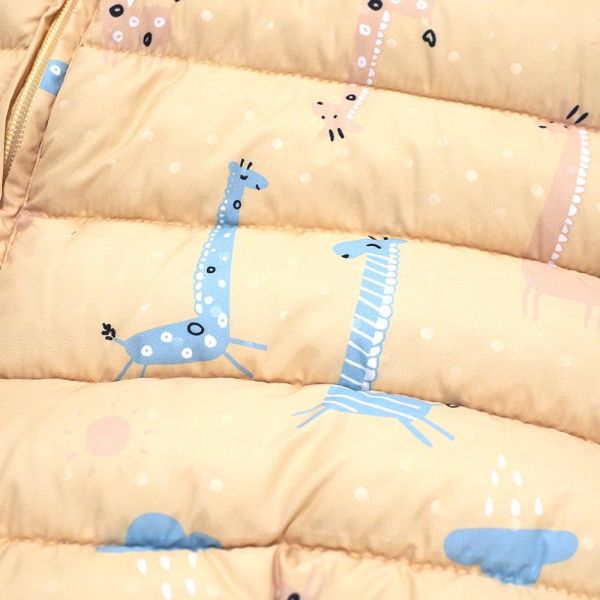 嬰兒羽絨棉連身衣-長頸鹿 嬰兒連身衣,保暖連身衣,嬰兒羽絨棉,長頸鹿童裝,冬季嬰兒服飾,無毒童裝,防風包屁衣,連帽連身衣,寶寶冬裝
