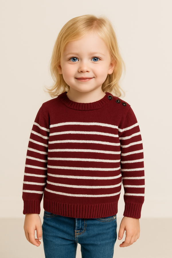 Breton Stripe Sweater - Red&White BARQUE,針織衫,嬰兒針織,幼兒針織,針織衣,毛衣,保暖上衣