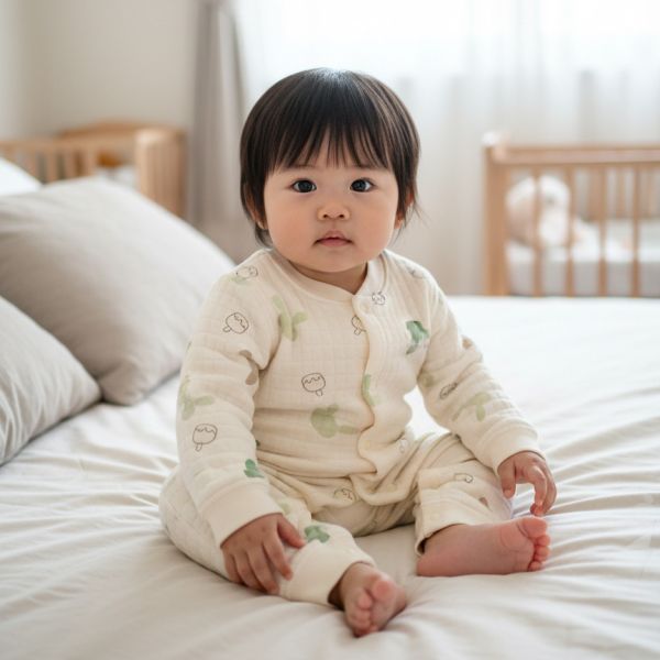 有機棉鋪棉連身衣-冰棒兔兔 秋冬寶寶衣,寶寶保暖衣,嬰兒長袖連身衣,有機棉寶寶衣,新生兒厚棉服,嬰兒外出服,秋冬嬰兒服飾,台灣製嬰兒衣,保暖和尚服