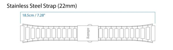 MOD 42/44 不銹鋼錶帶 22mm毫米 - 適用於42 / 44mm錶徑手錶 皮革錶帶 22 毫米 - 適用於42/44mm錶徑手錶