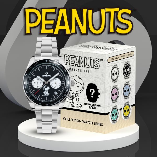 INFANTRY X PEANUTS 盲盒石英手錶 (Prime)盲盒 (1只裝) (隨機) INFANTRY X PEANUTS 盲盒石英手錶 (Prime)盲盒 (1只裝) (隨機)- 漫畫獨家腕錶
石英錶,盲盒手錶。