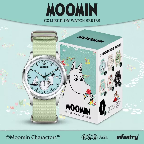 INFANTRY X MOOMIN BLIND BOX WATCH 嚕嚕米盲盒石英手錶 (1只裝）（藍色） INFANTRY X MOOMIN BLIND BOX WATCH 嚕嚕米盲盒石英手錶 (1只裝）（藍色）。
吊飾,盲盒手錶。