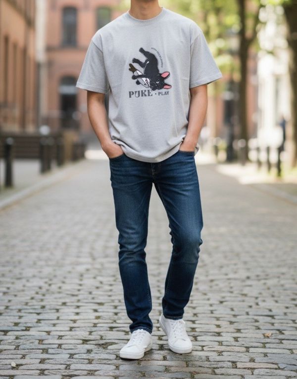 預購-Puke(撲客)酷潮寬版Ｔ恤（我愛鯊魚刀玩具） 