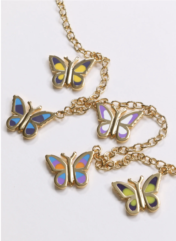 蝴蝶樂園細鍊 Butterfly Paradise 日本設計師,日本製,設計項鍊,潮流飾品,選品,設計搭配,設計服裝,潮流服飾,潮流搭配,搭配教學,潮流穿搭,時尚搭配,手錶,潮流品牌,精選商品,優質商品,黃銅,蝴蝶,細鍊,18K鍍金