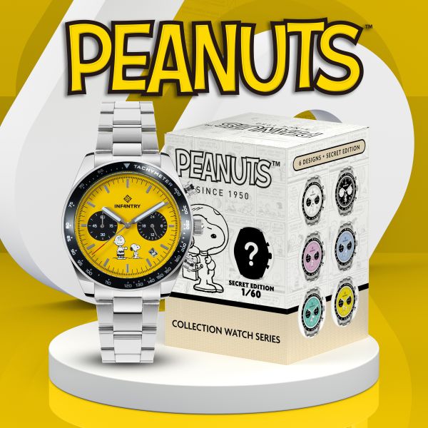 INFANTRY X PEANUTS 盲盒石英手錶 (Prime)盲盒 (1只裝) (隨機) INFANTRY X PEANUTS 盲盒石英手錶 (Prime)盲盒 (1只裝) (隨機)- 漫畫獨家腕錶
石英錶,盲盒手錶。