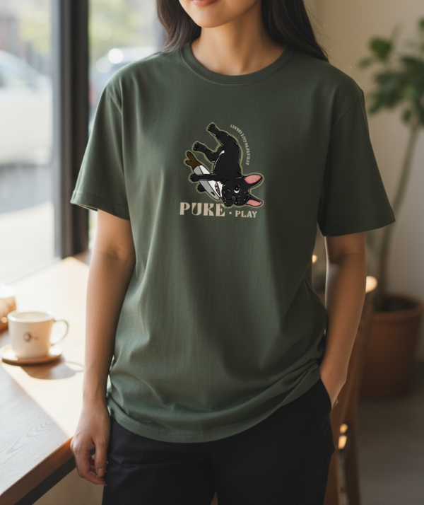 預購-Puke(撲客)酷潮寬版Ｔ恤（我愛鯊魚刀玩具） 