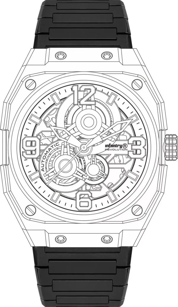 MOD 47 不銹鋼錶帶 24mm毫米 - 適用於47mm錶徑手錶 皮革錶帶 24毫米 - 適用於47mm錶徑手錶