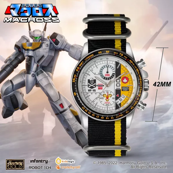 INFANTRY x MACROSS 手錶 40週年紀念珍藏版 Ver.1.0 盲盒石英手錶 3.0 (1只裝) (黑帶銀框) INFANTRY x MACROSS 手錶 40週年紀念珍藏版 Ver.1.0 盲盒石英手錶 3.0 (1只裝) (黑帶銀框)