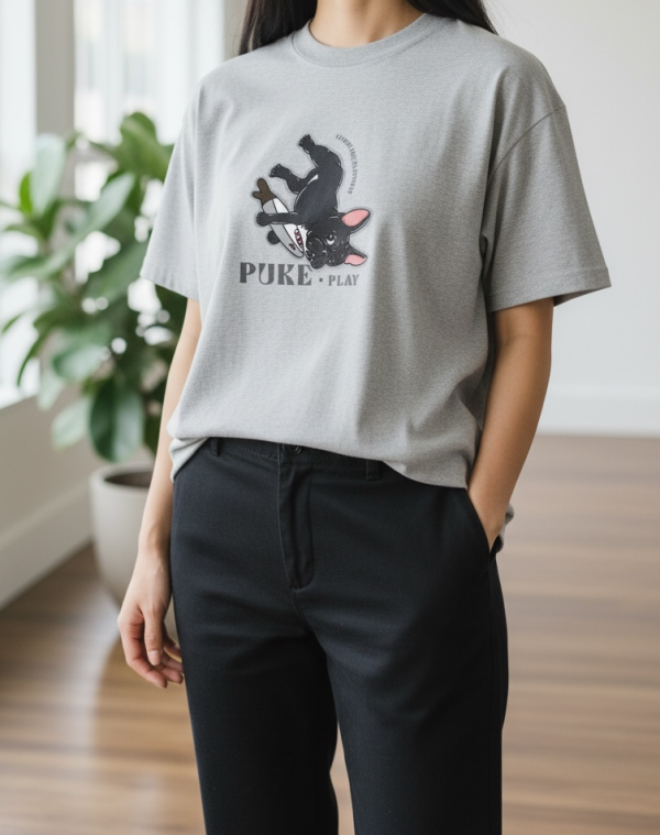 預購-Puke(撲客)酷潮寬版Ｔ恤（我愛鯊魚刀玩具） 