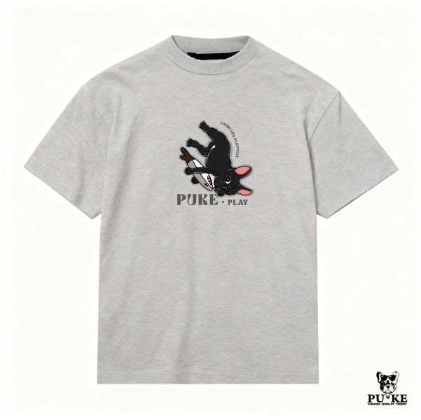 預購-Puke(撲客)酷潮寬版Ｔ恤（我愛鯊魚刀玩具） 