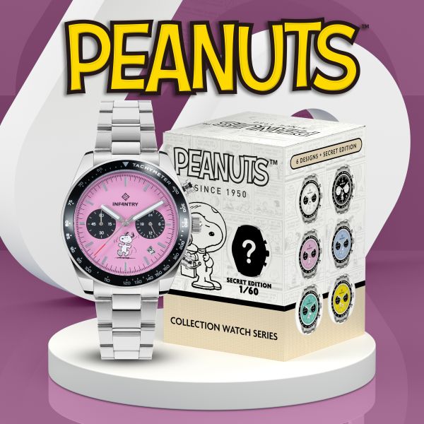 INFANTRY X PEANUTS 盲盒石英手錶 (Prime)盲盒 (1只裝) (隨機) INFANTRY X PEANUTS 盲盒石英手錶 (Prime)盲盒 (1只裝) (隨機)- 漫畫獨家腕錶
石英錶,盲盒手錶。