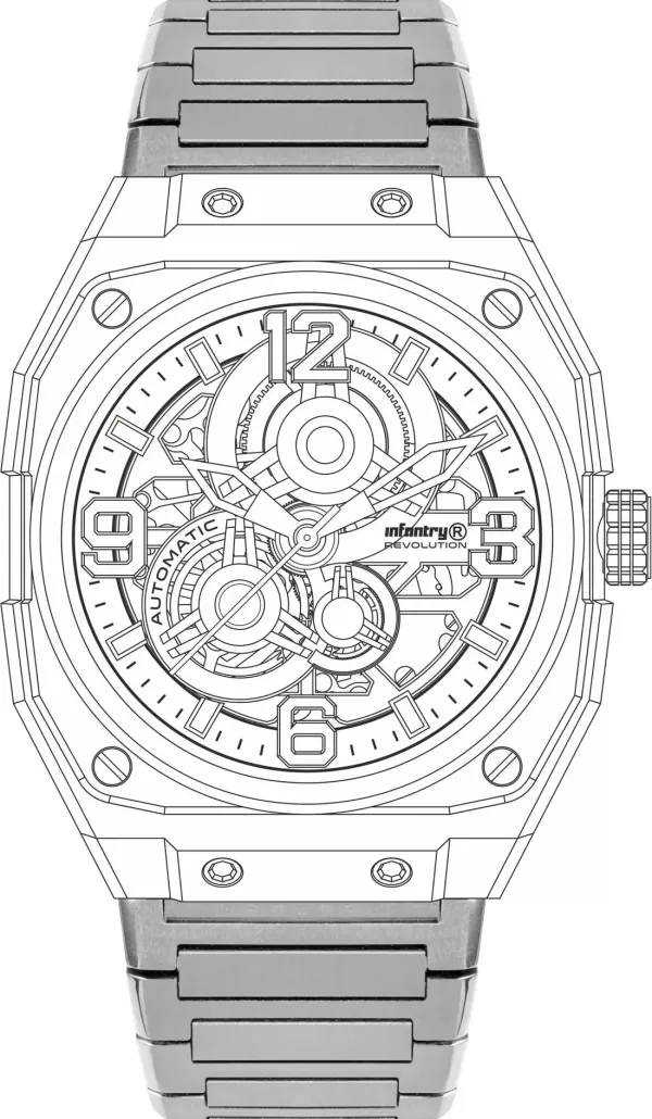 MOD 42/44 不銹鋼錶帶 22mm毫米 - 適用於42 / 44mm錶徑手錶 皮革錶帶 22 毫米 - 適用於42/44mm錶徑手錶