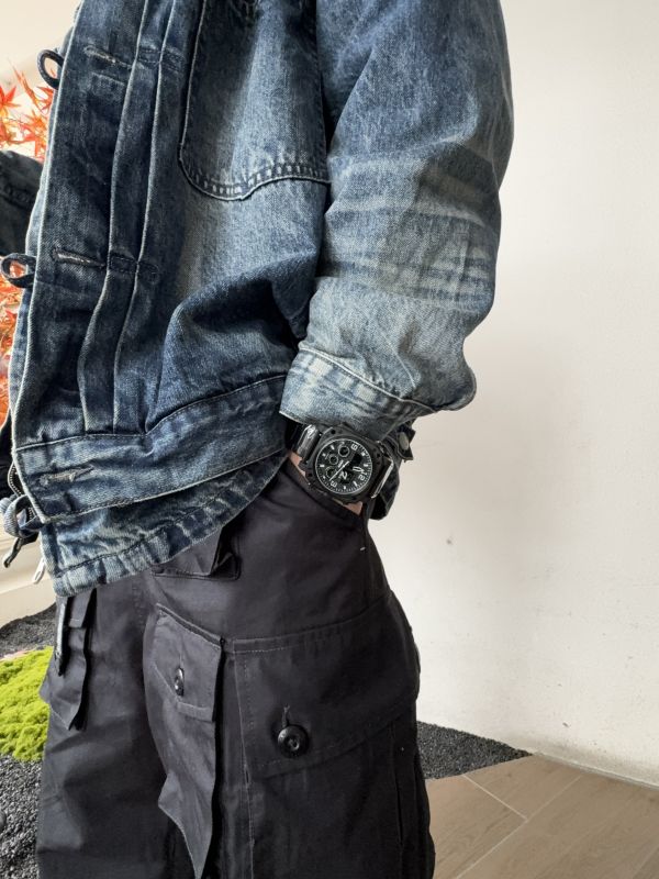 Digital Analog Dual Time Men's Watch 數位類比雙時男士手錶 - 黑金屬錶帶 