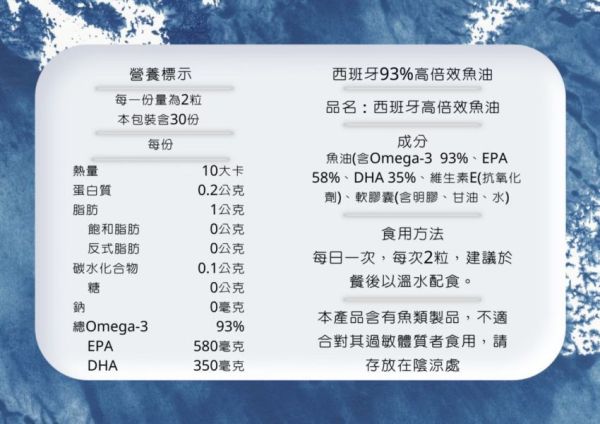 93%魚油試吃罐七日份 