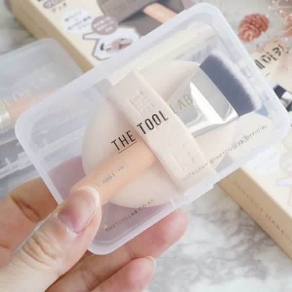 THE TOOL LAB 刷具粉撲組+收納盒 