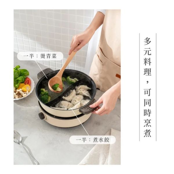 【KINYO】 3L 多功能鴛鴦電火鍋 (BP-080) 【KINYO】,KINYO,kinyo,BP-080,BP080,3L,無段式溫度,過熱,分離式,鍋具,火鍋,烤盤,平底煎,湯鍋,防燙把手,炒鍋,萬用鍋,料理鍋,美食鍋,鴛鴦鍋,雙享鍋,油切,玻璃蓋