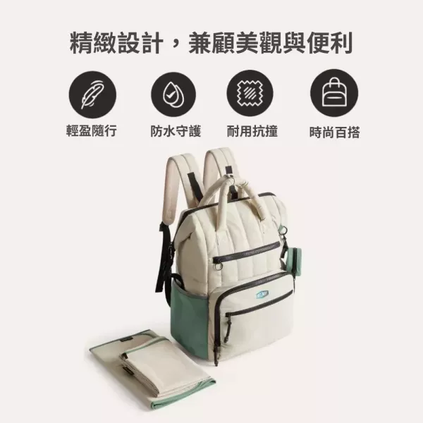 【美國Bagsmart】多功能育兒包 25L 媽媽包 後背包 輕巧容量 多隔層 育嬰用品 尿布墊 防水衣物袋 Bagsmart, 育兒包, 媽媽包, 尿布包, 後背包, 防水包, 多隔層包, 嬰兒外出包, 輕量背包, Bagsmart媽媽包